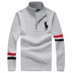 polo-ralph lauren pulls hommes 2019U chute hiver demi-zip couverture 9520 gris